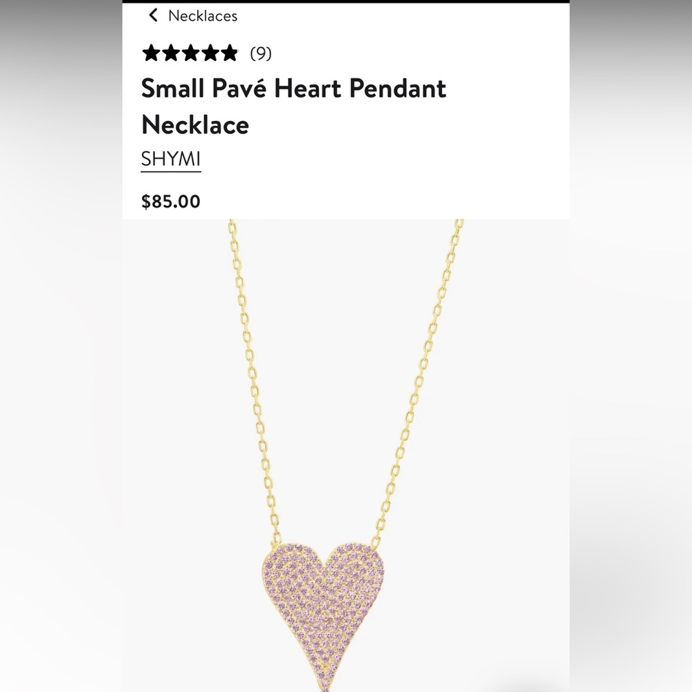 SHYMI pink heart necklace